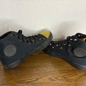 Converse Black and Gold Studded Sneakers